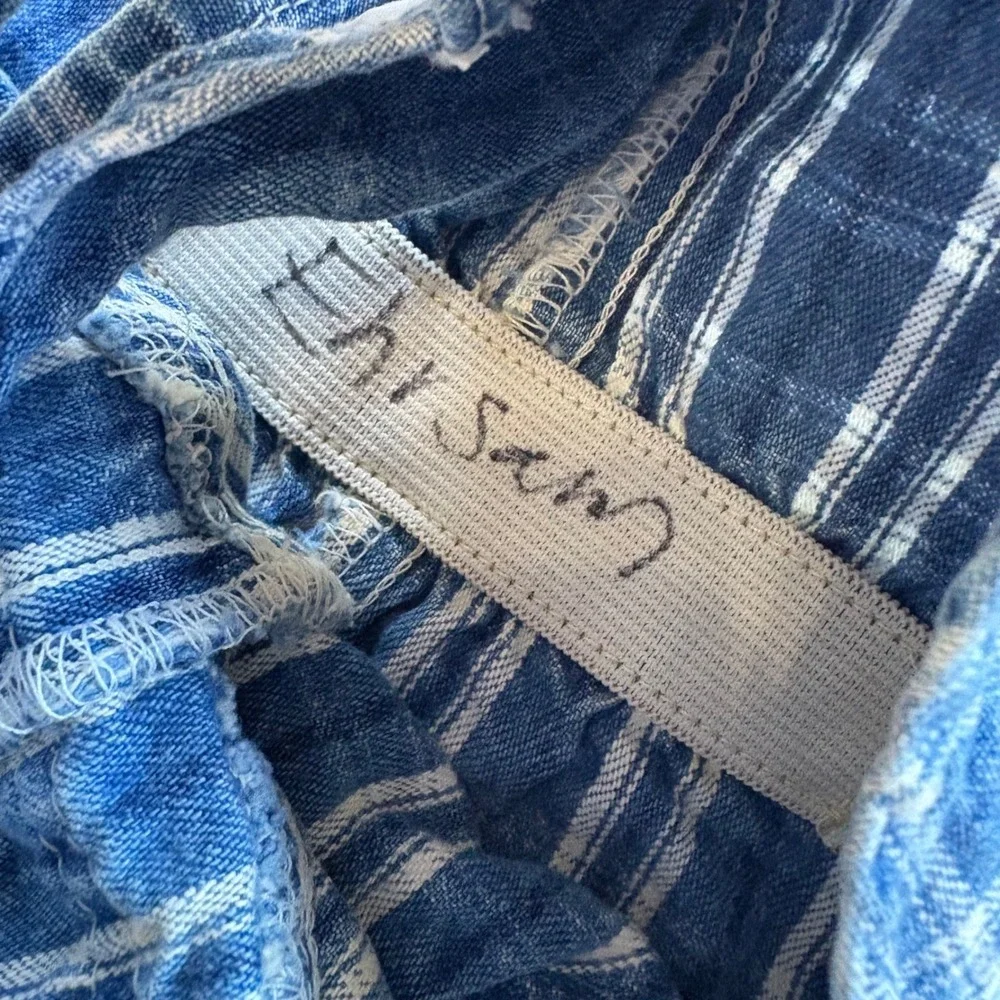Vintage Baby OshKosh Bgosh Blue Plaid 100% Cotton Overalls 6-9M Paper Tag